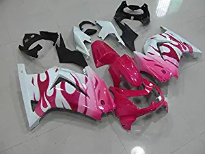 Moto Onfire Fairing Kits Fit for 2008 2009 2010 2011 2012 Kawasaki Ninja 250 EX250R ZX250 (Pink White ABS Injection Body Work)