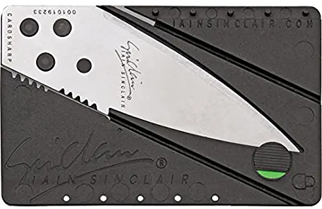 Iain Sinclair Design Cardsharp2 Credit Card Sized Folding Knife with Silver Blade