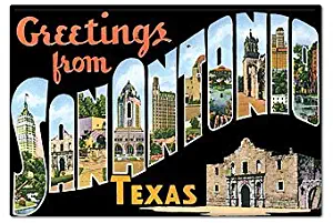 Greetings from San Antonio Texas Fridge Magnet