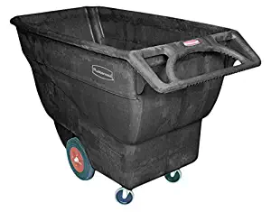 Rubbermaid FG101300BLA Black Structural Foam 3/4 Cu. Yard Tilt Truck