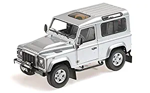 1984 Land Rover Defender 90 Indus Silver 1/18 by Kyosho 08901 IS