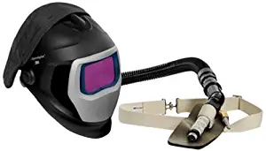 3M Speedglas Fresh-Air III Supplied Air System with V-100 Vortex Air-Cooling valve and Speedglas Welding Helmet 9100-Air, 25-5702-30SW with SideWindows and Auto-Darkening Filter 9100XX, Shades 5, 8-13