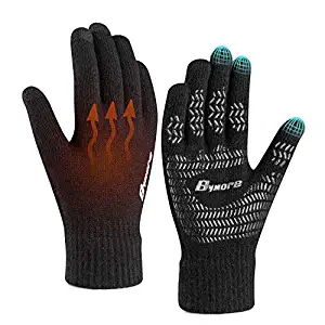 BYMORE Winter Gloves for Woman and Men Touch Screen Elastic Knit Gloves Anti-Slip