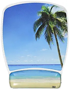 3M Mouse Pad with Gel Wrist Rest, Beach Design(MW308BH) Color: Blue Beach Style: Mouse Pad, Model:MW308BH, Office Accessories & Supply Shop