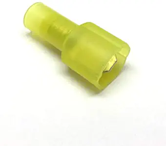3M Scotchlok Nylon Fully Insulated Male Spade Type Connectors 12-10 Gauge (Yellow) - 100 Pack