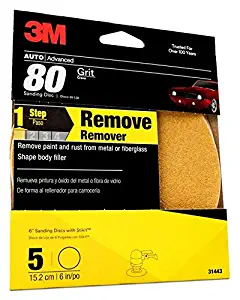 3M Sanding Discs with Stikit Attachment, 31443, 6 in, 80 grit