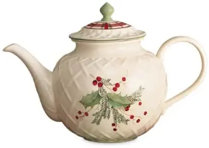 Lenox Holiday Gatherings Carved Teapot