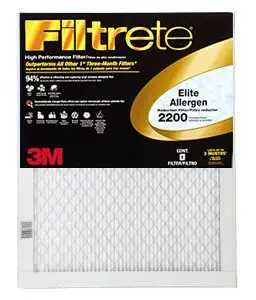 20x25x1 (19.6 x 24.6) Filtrete 2200 Elite Allergen Reduction Filter by 3M (4 Pack)
