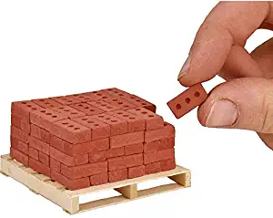 Acacia Grove Mini Red Bricks with Pallet, 90 Pack, 1/12 Scale