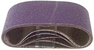 3M 81430 4-Inch x 24-Inch Purple Regalite Resin Bond 60 Grit Cloth Sanding Belt, Pack of 5