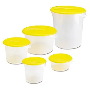 Rubbermaid Commercial Round Storage Containers, 2qt, 8 1/2dia x 4h, Clear - Includes one each.