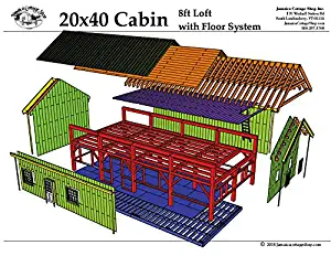 Step-By-Step DIY PLANS - Mortise and Tenon Timber Frame Cabin Plans - 20x40 Cabin with 20x40 loft - Step-By-Step DIY Plans