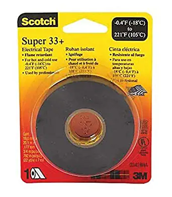 Scotch Super 33+ Vinyl Electrical Tape, 3/4 x 44 ft, Pack of 10 Rolls