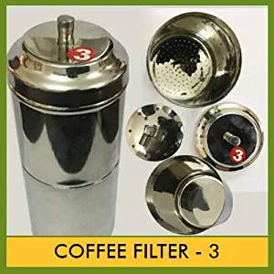 Stainless Steel South Indian Filter Coffee Maker # 3-260 ml (B-P)