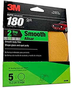 3M Sanding Disc with Stikit Attachment, 31439, 6 in, 180 grit, 5 discs per pack