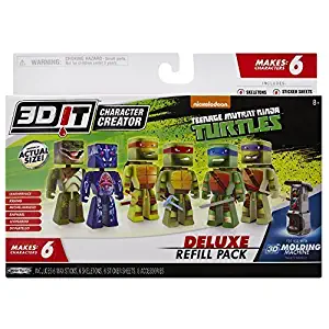 3D Character Creator Teenage Mutant Ninja Turtles Deluxe Refill Pack Novelty Toy, Model: 87653, Toys & Play