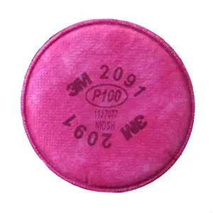 1 case (50 pairs) of 3M 2091 P100 Particulate Filter
