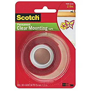 3M Scotch Heavy Duty Mounting Tape, Clear