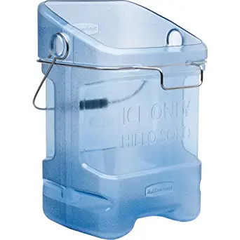 Rubbermaid Commercial Ice Bucket Tote with Bin Hook Adapter, 5-1/2 Gallon, Blue FG9F5400TBLUE