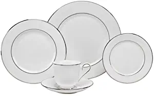 Lenox Hannah Platinum Bone China 5-Piece Place Setting, Service for 1