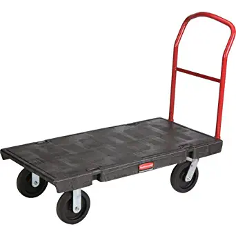 Rubbermaid Commercial Heavy-Duty Platform Truck Cart, 1000 Pound Capacity, 24 x 48 Platform, Black (443600BK)