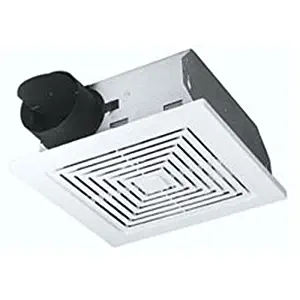 Broan-Nutone670Ventilation Fan, White Square Ceiling or Wall-Mount Exhaust Fan, 60 CFM, 5.5 Sones