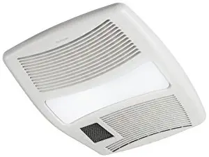 Broan QTXN110HL Ultra Silent Heater Combination Ventilation Fan with Light in 6" Round Ducting (110 CFM)