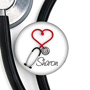 Good Girl Gone Badge Stethoscope Tag - Red Heart Steth - Personalized Name - Steth ID Tag