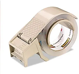 3M/Commercial Tape DIV H122 Compact and Quick Loading Dispenser for Box Sealing Tape, 3quot; core, Plastic, Gray