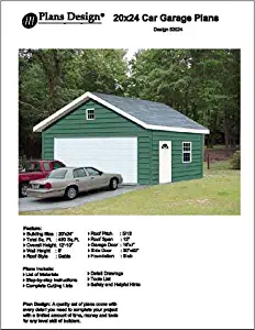 20' X 24' Two Cars Garage Project Plans -Design #52024