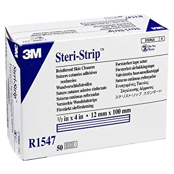 Steri-Strip R1547 Adhesive Skin Closures, 1/2" x 4", Box of 50