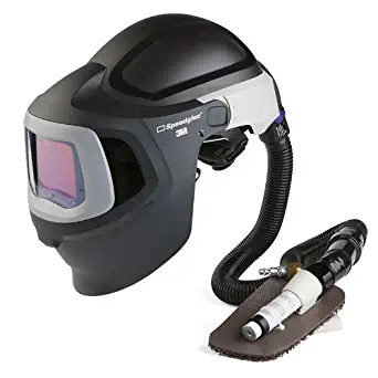 3M Speedglas Fresh-Air III Supplied Air System with V-100 Vortex Air-Cooling Valve and Speedglas Welding Helmet 9100 MP with Hard Hat, Side Windows and Extra-Large Size Auto-Darkening Filter 9100XX, Shades 5, 8-13, Model 27-5702-30SW