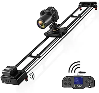 GVM 51'' Motorized Camera Slider with Wireless Remote Control, Automatic Round Trip, Time Lapse, Video Capture, 24-Hour Standby, Slider Smooth and Stable, with Battery