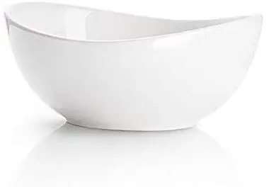 Sweese 103.000 Porcelain Bowl - 28 Ounce for Cereal, Salad and Desserts - Set of 1, White