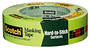 3M 2060-36A 1-1/2" Green Scotch Masking Tape For Hard-To-Stick Surfaces