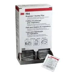 3M Respirator Cleaning Wipe 504, 100 per Box Respirator Cleaning Wipes 100/Box