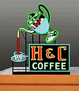 7881 Model H&C Coffee Animated Lighted Sign by Miller Signs