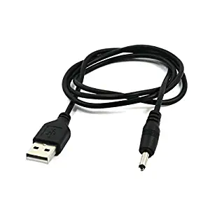 Water & Wood 1.35mmx3.5mm Male Plug to USB2.0 DC Power Adapter Connector Cable 80cm