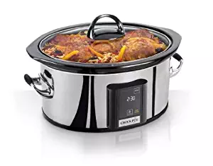 Crock-Pot 6.5-Quart, Programmable Touchscreen Slow Cooker, Silver, SCVT650-PS