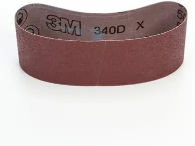 3M (TM) 340D 3 inch x 24 inch Sanding Belt Aluminum Oxide (OA) X Weight Cloth Backing Film Loc Splice Open Coat (10, P80)