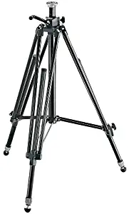 Manfrotto 028B Black Aluminum Studio Pro Triman Tripod with Geared Column