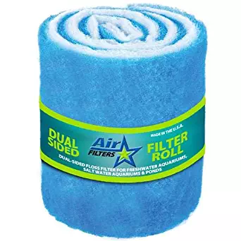 10 Feet of Blue and White Air Filter Media Roll , MERV6 Polyester Media - 25" Wide