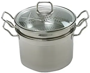 Norpro 8-Quart Krona Stainless Steel Steamer Cooker, 4 Piece Set