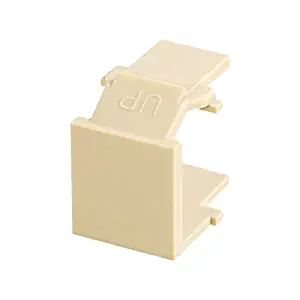 C2G 03810 Snap-In Blank Keystone Insert Module, Ivory