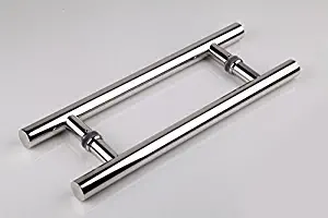 36 inch (914 mm) Door Push Pull Handle/Back to Back/Polished Chrome Mirror Finish / 304 Grade Stainless Steel/Ladder Style (Handle Diameter: 1.26 inch / 32 mm)