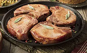 Burgers' Smokehouse Tender Applewood Smoked Bone-In Pork Chops (Four 8 ounce Chops)