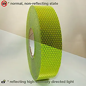 Oralite (Reflexite) V98 Microprismatic Conspicuity Tape: 2 in. x 50 yds. (Fluorescent Lime Yellow)