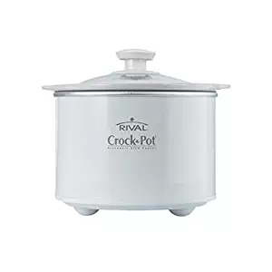 Crock Pot Slow Cooker Dip Master 1-1/2 Qt. Glass Lid, Stoneware White