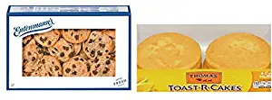 Entenmann's Chocolate Chip Cookies & Thomas Toast-R-Cakes Corn Muffins Bundle.