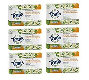 Tom’s of Maine Natural Beauty Bar, Bar Soap, Natural Soap, Orange Blossom with Moroccan Argan Oil, 5 Ounce, 6-Pack